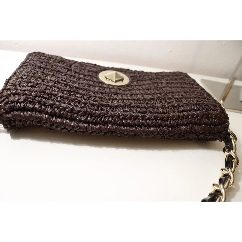 Kate Spade New York Rose Hall Monette Brown Wicker Shoulder Bag RARE! - Picture 8 of 16